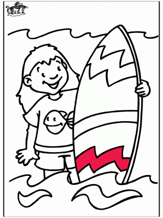 Kids surfboards coloring pages