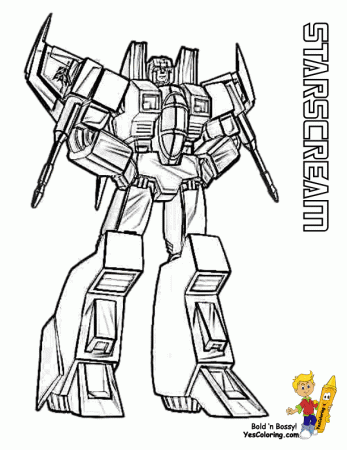 Tenacious Transformers Coloring Page ...yescoloring.com
