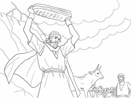 Moses tablets coloring pages