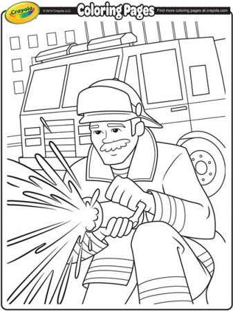 Firefighter Coloring Page | crayola.com