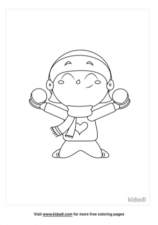 Snowball Coloring Pages | Free Winter Coloring Pages | Kidadl