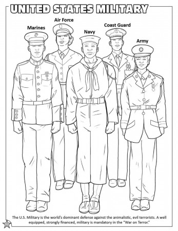 Armed forces coloring pages