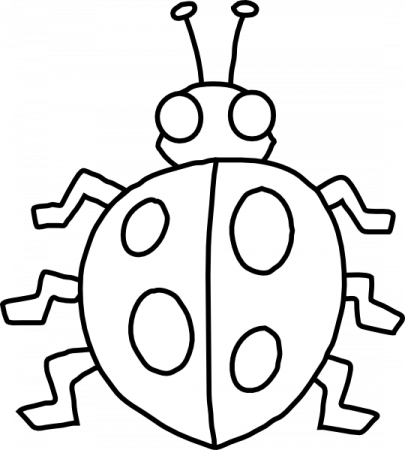 bug outline coloring page