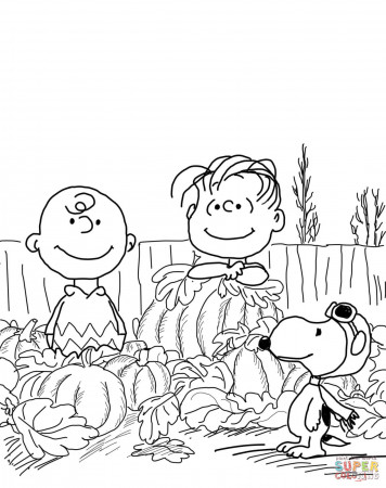 Charlie Brown Halloween coloring page | Free Printable Coloring Pages