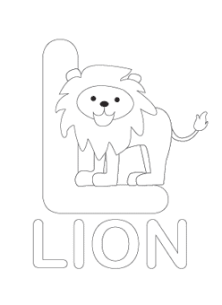 L Coloring Page - Coloring Pages for Kids and for Adults