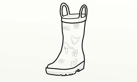 Rain Boots Coloring Page | Shoes Mod
