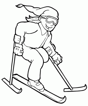 Skiing Coloring Page | Disabled Skier