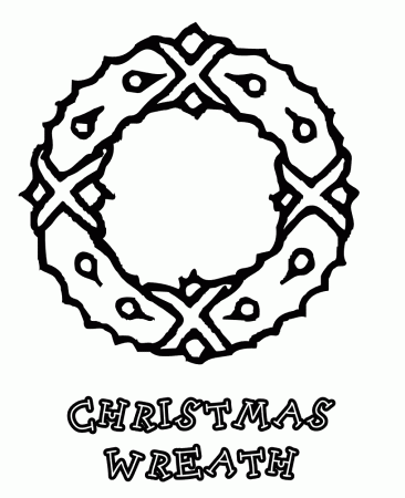 Christmas Printable Coloring Pages Wreath | Christmas Coloring ...