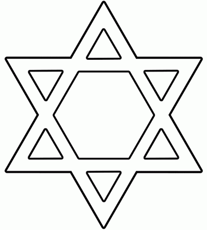 Star of David with Happy Hanukkah - Coloring Page (Hanukkah)