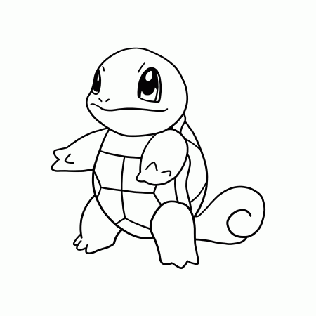 Pokemon Drawing Squirtle Sketch Coloring Page