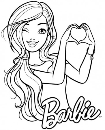 Barbie coloring page sheet wink - Topcoloringpages.net
