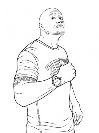 Cool Dwayne Johnson Coloring Page - Free Printable Coloring Pages for Kids