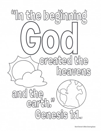 Genesis 1 1 Coloring Page Coloring Pages