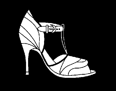 High heel shoe with uncovered tip coloring page - Coloringcrew.com