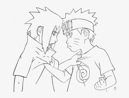 Naruto Vs Sasuke Coloring Pages Kid Naruto And Sasuke - Naruto E Sasuke  Lineart PNG Image | Transparent PNG Free Download on SeekPNG