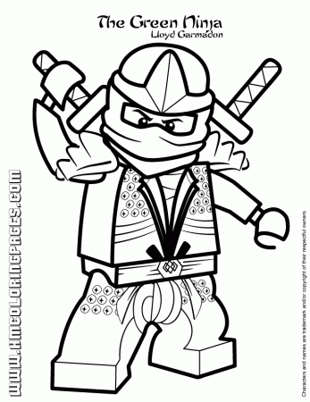 Lloyd Ninjago Green Ninja With Swords Coloring Page | H & M ...