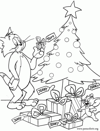Tom and Jerry - Tom and Jerry - Christmas Gifts coloring page