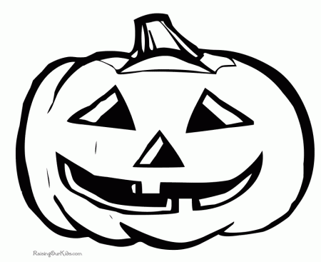 Printable preschool Halloween pumpkin coloring pages - 007