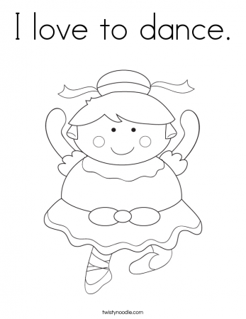 I love to dance Coloring Page - Twisty Noodle