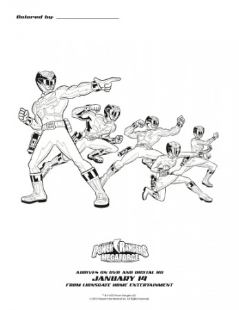 Power Rangers Megaforce Printable Coloring Page - Mama Likes This