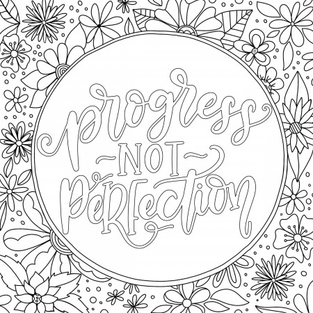 27 Free Inspirational Coloring Pages for Adults - Happier Human