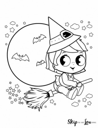 Witch Coloring Pages | Skip To My Lou