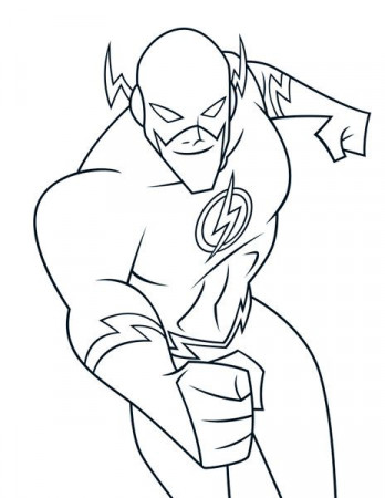 FLASH COLORING PAGE #2 | Superhero coloring pages, Superhero coloring,  Cartoon coloring pages