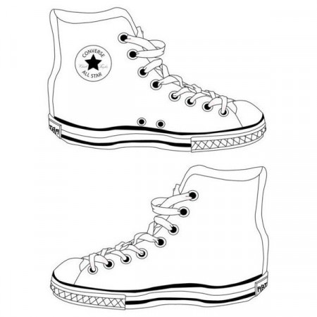 converse outline ❤ liked on Polyvore | Shoe template, Converse shoe, Pete  the cat shoes