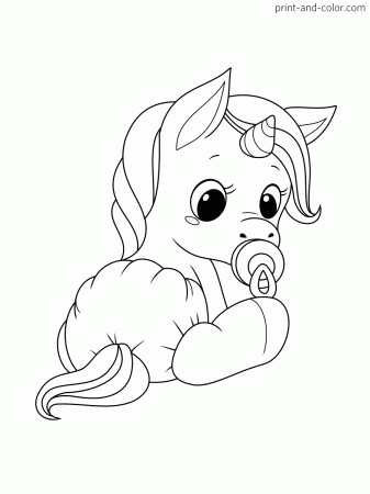 Unicorn coloring pages | Print and Color.com