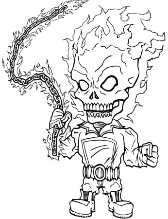 Ghost Rider Coloring Pages | WONDER DAY — Coloring pages for children and  adults
