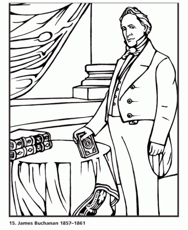 USA-Printables: President James Buchanan - 15th President of the United  States - 2 - US Presidents Coloring Pages