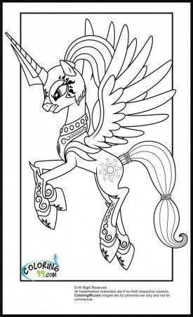 my little pony coloring pages | My Little Pony Princess Celestia ...