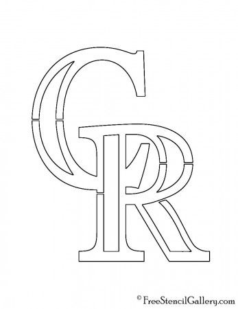MLB - Colorado Rockies Logo Stencil | Free Stencil Gallery in 2021 | Logo  black, Colorado rockies, Black and white