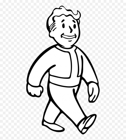 Fallout Vault Boy Coloring Page Png - free transparent png images -  pngaaa.com