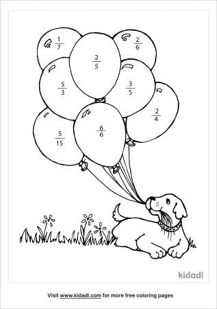 Comparison Fraction Coloring Pages | Free Numbers Coloring Pages | Kidadl