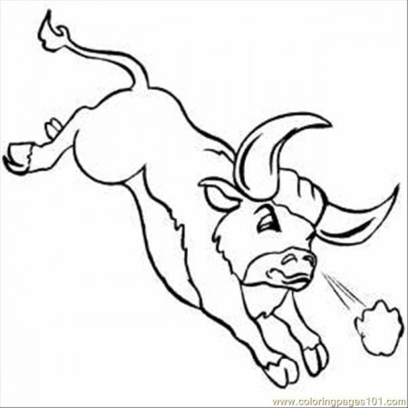Running Angry Bull Coloring Page for Kids - Free Bull Printable Coloring  Pages Online for Kids - ColoringPages101.com | Coloring Pages for Kids
