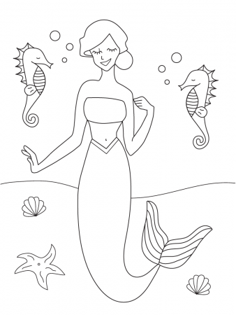 Free Printable Mermaid Coloring Pages | Parents