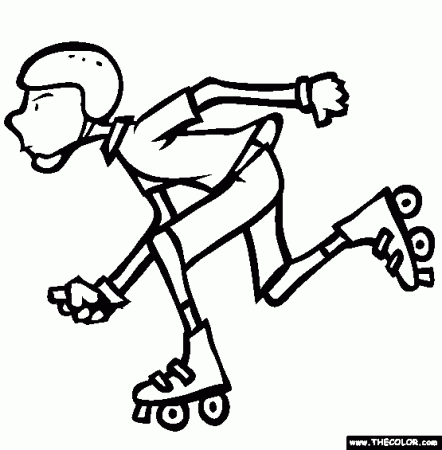 Roller Skates Coloring Page | Free Roller Skates Online Coloring