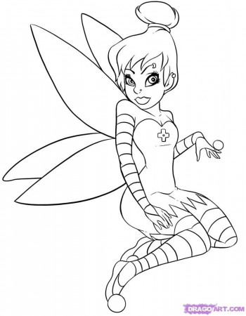How to Draw Gothic Tinkerbell, Step by Step, Disney Characters ...