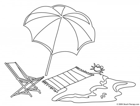 Coloring Pages Of The Beach - Coloring Page