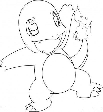 Pokemon coloring pages - charmander ~ Coloring
