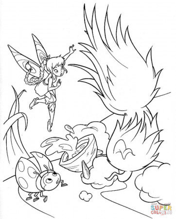Coloring Pages : Ladybird And Tinkerbell Coloring Page Free ...