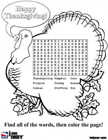 pilgrim word search Colouring Pages with Thanksgiving Coloring ...