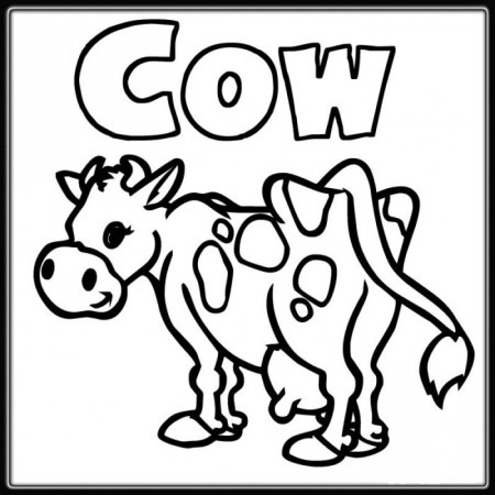 Simple printable cow coloring pages kids coloring pages - Pipress.net