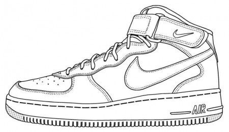 Nike Air Force 1 coloring pages