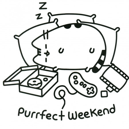 Coloring Pages : Kawaii Coloring Pusheen Cute Best Of The Cat Book ...