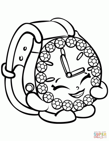 Ticky Tock Watch Shopkin coloring page | Free Printable ...