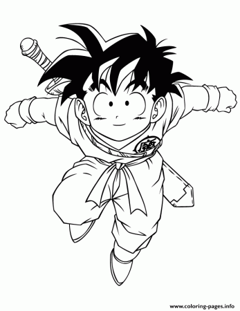 Dragon Ball Z Goten Coloring Page Coloring Pages Printable