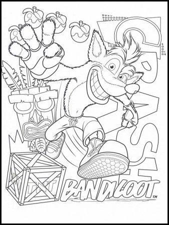 Crash Bandicoot Printable Coloring Pages 3