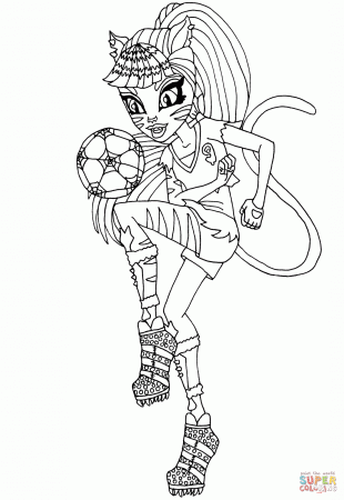 Ghoul Sports Toralei coloring page | Free Printable Coloring Pages